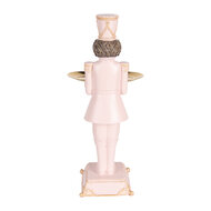 Clayre & Eef | Kerstdecoratie Notenkraker Roze 18x17x40 cm | 6PR5368
