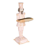 Clayre & Eef | Kerstdecoratie Notenkraker Roze 18x17x40 cm | 6PR5368