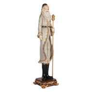 Clayre & Eef | Kerstdecoratie Kerstman Grijs 10x10x42 cm | 6PR5369