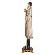 Clayre & Eef | Kerstdecoratie Kerstman Grijs 10x10x42 cm | 6PR5369