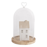 Clayre & Eef | Stolp Transparant ø 14x22 cm | 6GL5360