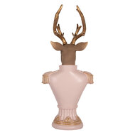 Clayre & Eef | Decoratie Hert Bruin Roze 16x14x36 cm | 6PR5370