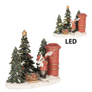Clayre &amp; Eef | Decoratie kind bij brievenbus LED Rood Groen 16x12x14 cm | 6PR5373