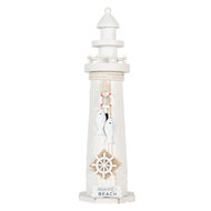 Clayre & Eef | Decoratie Vuurtoren Wit ø 10x32 cm | 6H2413
