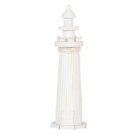 Clayre & Eef | Decoratie Vuurtoren Wit ø 10x32 cm | 6H2413