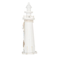Clayre & Eef | Decoratie Vuurtoren Wit ø 10x32 cm | 6H2413