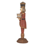 Clayre &amp; Eef | Kandelaar Notenkraker Rood Goudkleurig 21x9x30 cm | 6PR5397