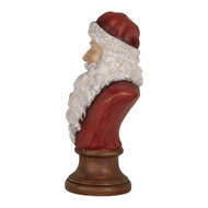 Clayre & Eef | Kerstdecoratie Kerstman Rood Wit 18x12x30 cm | 6PR5398