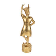 Clayre & Eef | Kerstdecoratie Notenkraker Goudkleurig 14x10x45 cm | 6PR5417