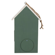 Clayre &amp; Eef | Vogelhuis Groen Wit 15x10x22 cm | 6H2439