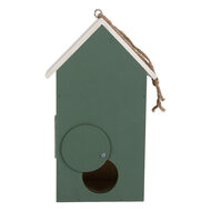 Clayre &amp; Eef | Vogelhuis Groen Wit 15x10x22 cm | 6H2439
