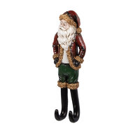 Clayre &amp; Eef | Wanddecoratie Kerstman Rood Groen 13x7x39 cm | 6PR5588