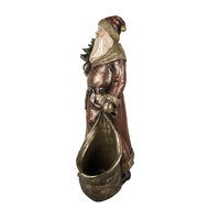 Clayre & Eef | Kerstdecoratie Kerstman Rood Goudkleurig 24x17x47 cm | 6PR5590