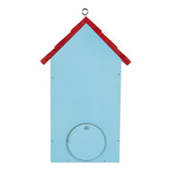 Clayre & Eef | Vogelhuis Blauw Rood 15x10x22 cm | 6H2447