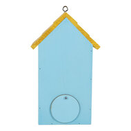 Clayre &amp; Eef | Vogelhuis Blauw Geel 15x10x22 cm | 6H2448