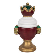 Clayre & Eef | Kerstdecoratie Kerstman met LED Rood Wit 15x10x26 cm | 6PR5694