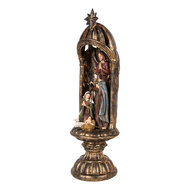 Clayre & Eef | Kerstdecoratie Kerstgroep Goudkleurig Bruinø 14x43 cm | 6PR5702
