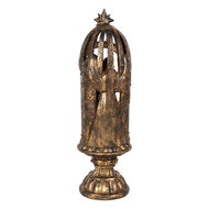 Clayre & Eef | Kerstdecoratie Kerstgroep Goudkleurig Bruinø 14x43 cm | 6PR5702