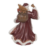 Clayre &amp; Eef | Kerstdecoratie Kerstman Rood Wit 15x11x20 cm | 6PR5704