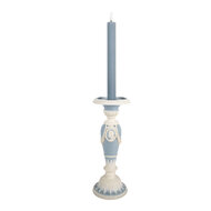 Clayre &amp; Eef | Kandelaar Wit Blauw &oslash; 10x27 cm | 6PR5801