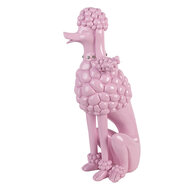 Clayre & Eef | Decoratie Hond (Poedel) Roze 13x17x33 cm | 6PR5803