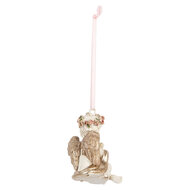 Clayre &amp; Eef | Decoratie hanger Engel Beige Goudkleurig 5x4x6 cm | 6PR5707