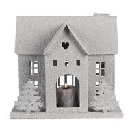 Clayre &amp; Eef | Decoratie Huis Grijs 26x17x24 cm | 6Y5932