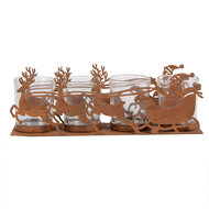 Clayre & Eef | Theelichthouder Kerstslee Bruin 25x8x8 cm | 6Y5937