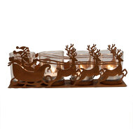 Clayre & Eef | Theelichthouder Kerstslee Bruin 25x8x8 cm | 6Y5937
