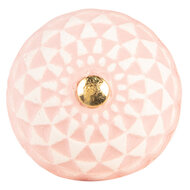 Clayre &amp; Eef | Deurknop Roze Beige &oslash; 4x3 cm / S3 cm | 66282