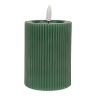 Clayre &amp; Eef | Kaars met LED Groen &oslash; 8x13 cm / 2xAA | 6CA0003DGR