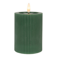 Clayre &amp; Eef | Kaars met LED Groen &oslash; 8x13 cm / 2xAA | 6CA0003DGR