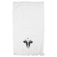 Clayre & Eef | Gastendoekje Wit Zwart 40x66 cm | CT036