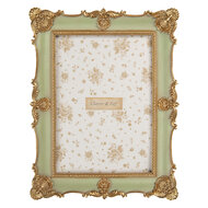 Clayre &amp; Eef | Fotolijst Groen Goudkleurig 18x2x23 cm / 13x18 cm | 2F1354M