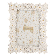 Clayre &amp; Eef | Fotolijst Wit Goudkleurig 18x2x23 cm / 13x18 cm | 2F1360M
