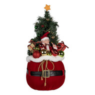Clayre & Eef | Decoratie Kertboom met LED Rood ø 30x70 cm / 3xAA | 50829