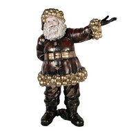 Clayre & Eef | Kerstdecoratie Kerstman Rood Goudkleurig 58x33x76 cm | 5PR0172