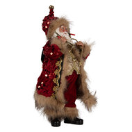 Clayre &amp; Eef | Kerstdecoratie Kerstman Rood 16x12x31 cm | 66322