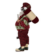 Clayre &amp; Eef | Kerstdecoratie Kerstman Rood 16x11x28 cm | 66323
