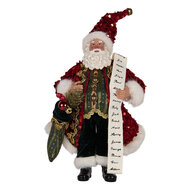 Clayre & Eef | Kerstdecoratie Kerstman Rood 16x8x28 cm | 66324