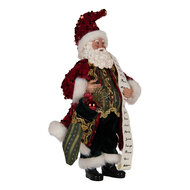 Clayre & Eef | Kerstdecoratie Kerstman Rood 16x8x28 cm | 66324