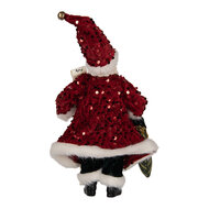 Clayre & Eef | Kerstdecoratie Kerstman Rood 16x8x28 cm | 66324
