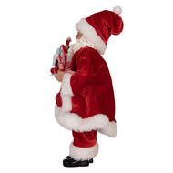 Clayre & Eef | Kerstdecoratie Kerstman Rood 16x8x28 cm | 66325