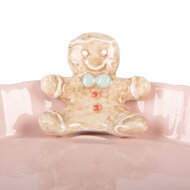 Clayre &amp; Eef | Serveerschaal Roze Bruin &oslash; 23x7 cm | 6CE1857P