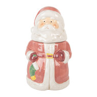 Clayre &amp; Eef | Voorraadpot Deksel Roze Wit &oslash; 15x26 cm | 6CE2215