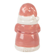 Clayre &amp; Eef | Voorraadpot Deksel Roze Wit &oslash; 15x26 cm | 6CE2215