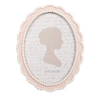 Clayre &amp; Eef | Fotolijst Roze Wit 16x2x20 cm / 13x18 cm | 2F1303