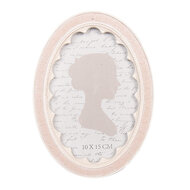 Clayre &amp; Eef | Fotolijst Roze Wit 13x2x18 cm / 10x15 cm | 2F1307