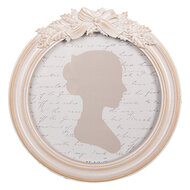 Clayre &amp; Eef | Fotolijst Beige 15x2x16 cm / &oslash; 13 cm | 2F1316