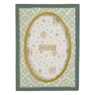 Clayre &amp; Eef | Fotolijst Groen Wit 14x2x19 cm / 10x15 cm | 2F1347
